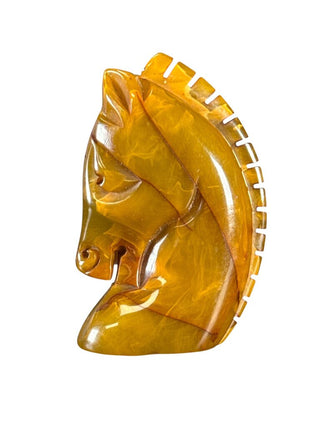 Bakelite horse head brooch
