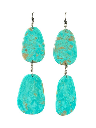 Turquoise Slab Earrings