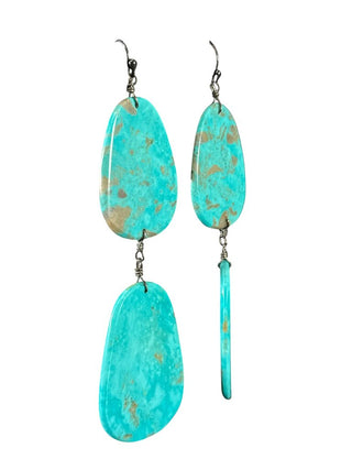 Turquoise Slab Earrings