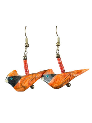 Spiny Oyster Bird Fetish Earrings