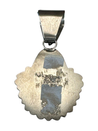 Sterling Turquoise Coral Pendant