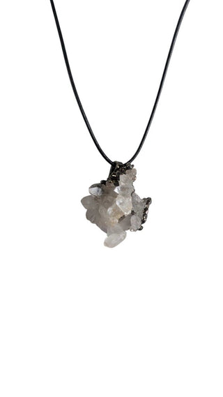 Raw Stone Cord Necklace