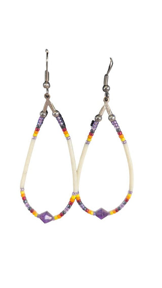 Non Sterling Bead Hoop Earrings