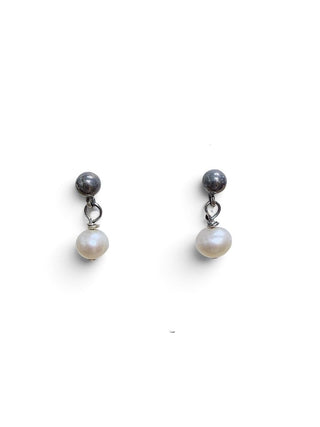 SS Pearl Dangle Earrings
