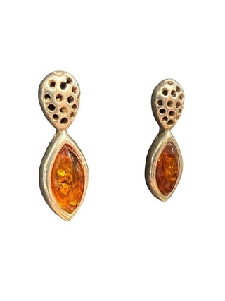 SS Amber Post Earrings