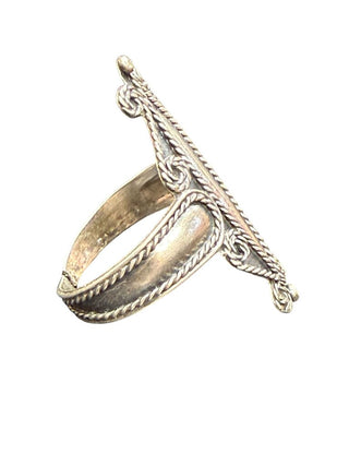 SS Hammered Filigree Ring