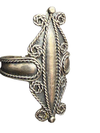 SS Hammered Filigree Ring