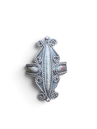 SS Hammered Filigree Ring
