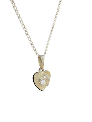 SS Heart CZ Pendant Necklace