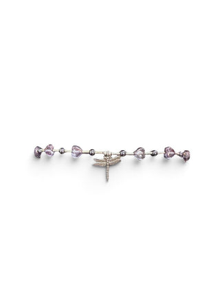 SS Dragonfly Heart Stone Anklet