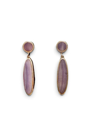 SS Stone Dangle Earrings