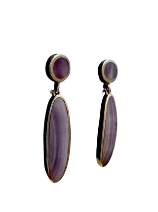 SS Stone Dangle Earrings