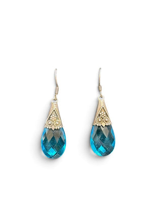 SS Stone Dangle Earrings