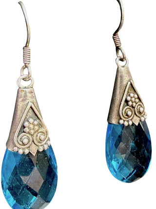 SS Stone Dangle Earrings