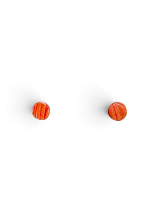 SS Spiny Oyster Post Round Earrings