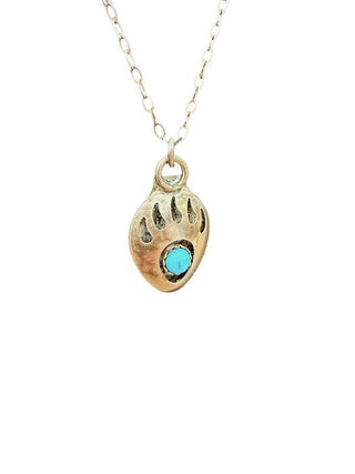 SS Bear Paw Stone Earrings Set