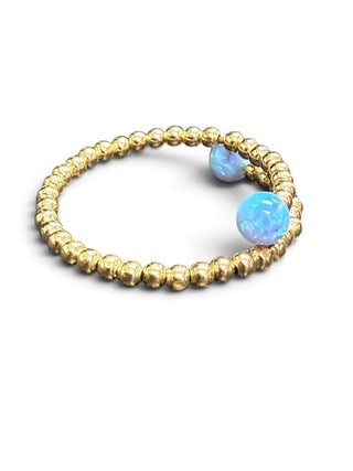 14K Stone Adjustable Ring