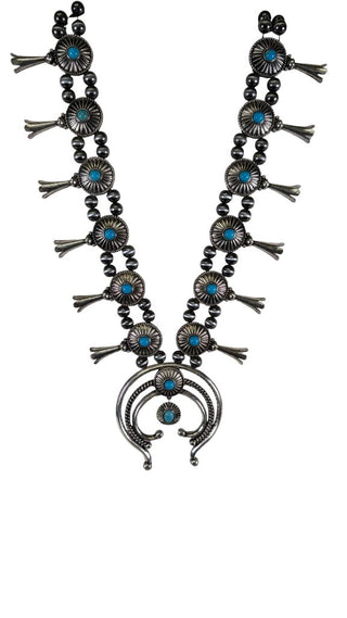 Faux Squash Blossom Necklace