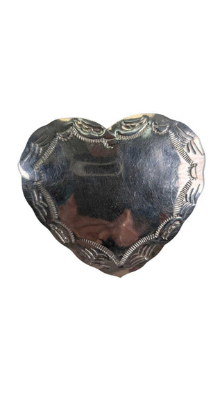 Sterling Mexican Stamped Heart Pendant
