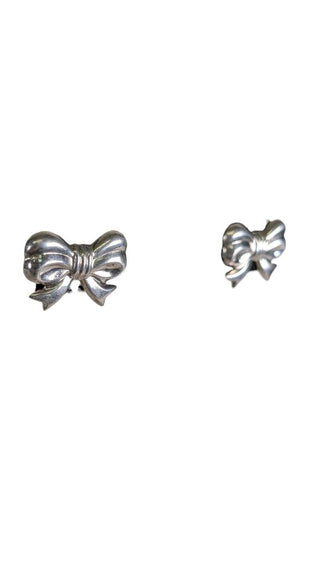 Sterling Bowtie Earrings