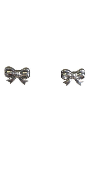 Sterling Bowtie Earrings