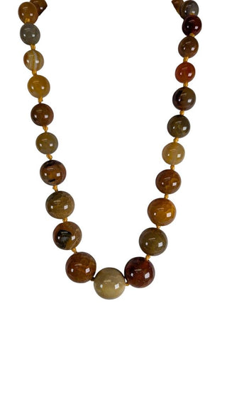 Sterling Graduated Stone Necklace