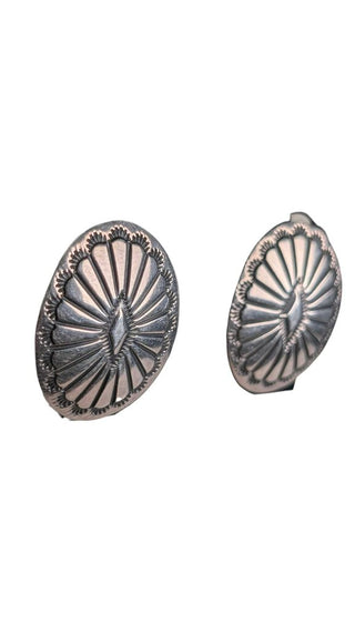 Sterling Sunburst Concho Clip-Ons