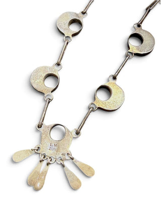 Sterling Inlay Circle Necklace