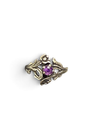 Sterling Stone Flower Ring