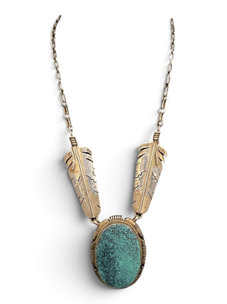 Sterling Turquoise Pendant Necklace
