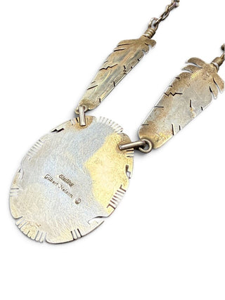 Sterling Turquoise Pendant Necklace