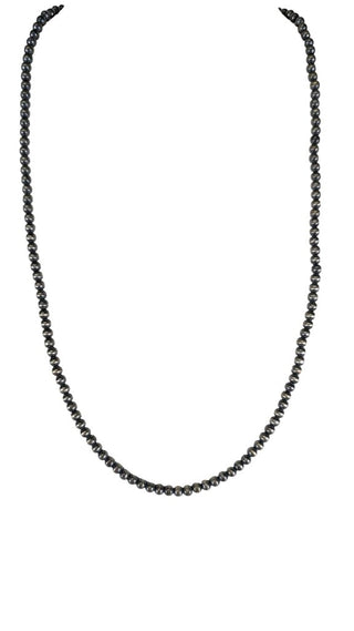 4mm Silver Plated Beads Necklace