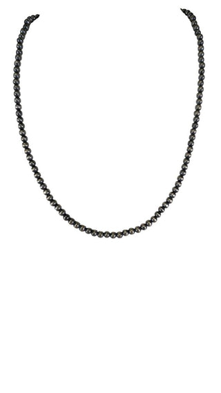 4mm Silver Plated Beads Necklace