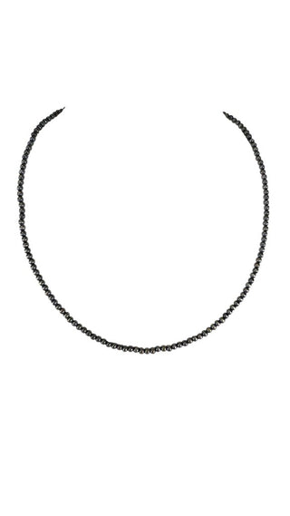 3mm Silver Plated Beads Necklace