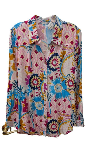 THE BOROUGHS Long Sleeve Floral Button Up