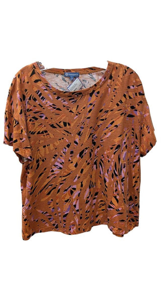 THE BOROUGHS Short Sleeve Abstract Slash Print