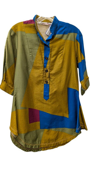 THE BOROUGHS Vintage Designer 3/4 Slv Color Block