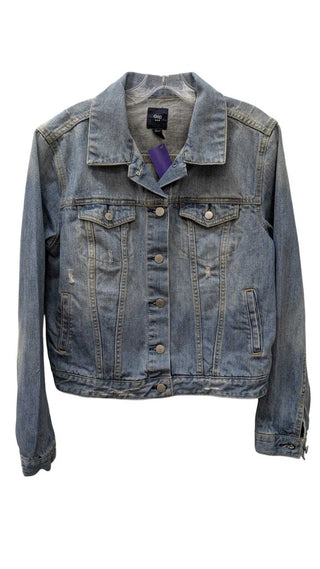 Distressed Light Wash Denim Jacket