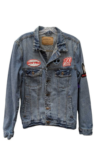 Medium Wash Denim w/ Patches