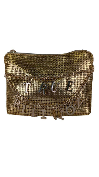 Metallic Charm Logo Crossbody