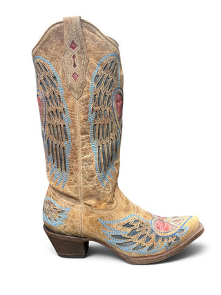 Heart Angel Wing Cowboy Boots MSRP $286