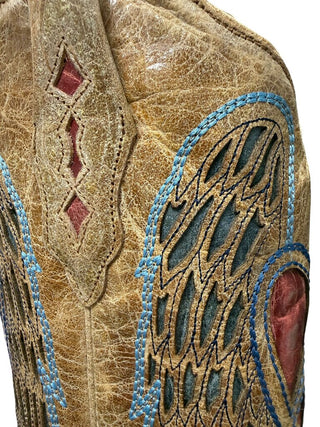 Heart Angel Wing Cowboy Boots MSRP $286