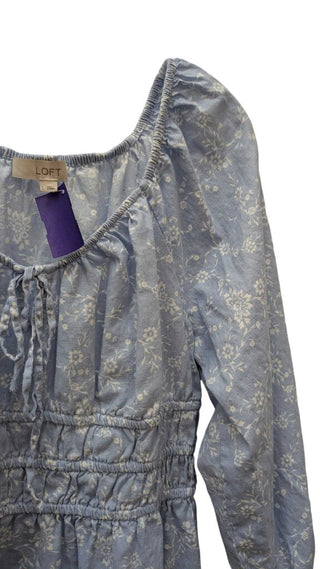 Long Sleeve Floral Ruched Waist
