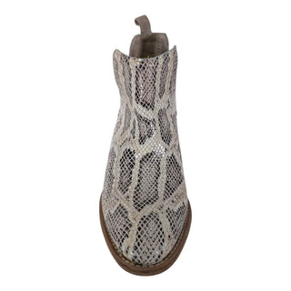 Short Side Snakeskin & Suede Ankle Bootie