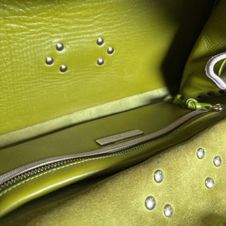 Studded leather shoulder bag
