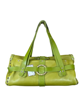 Studded leather shoulder bag