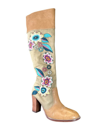 Embroidered tall side zip