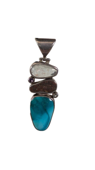 SS Multi Stone Pendant