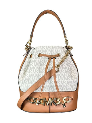 Signature Monogram Canvas Logo Bucket Bag