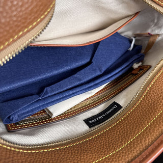 Textured Leather Grain Handle Tote